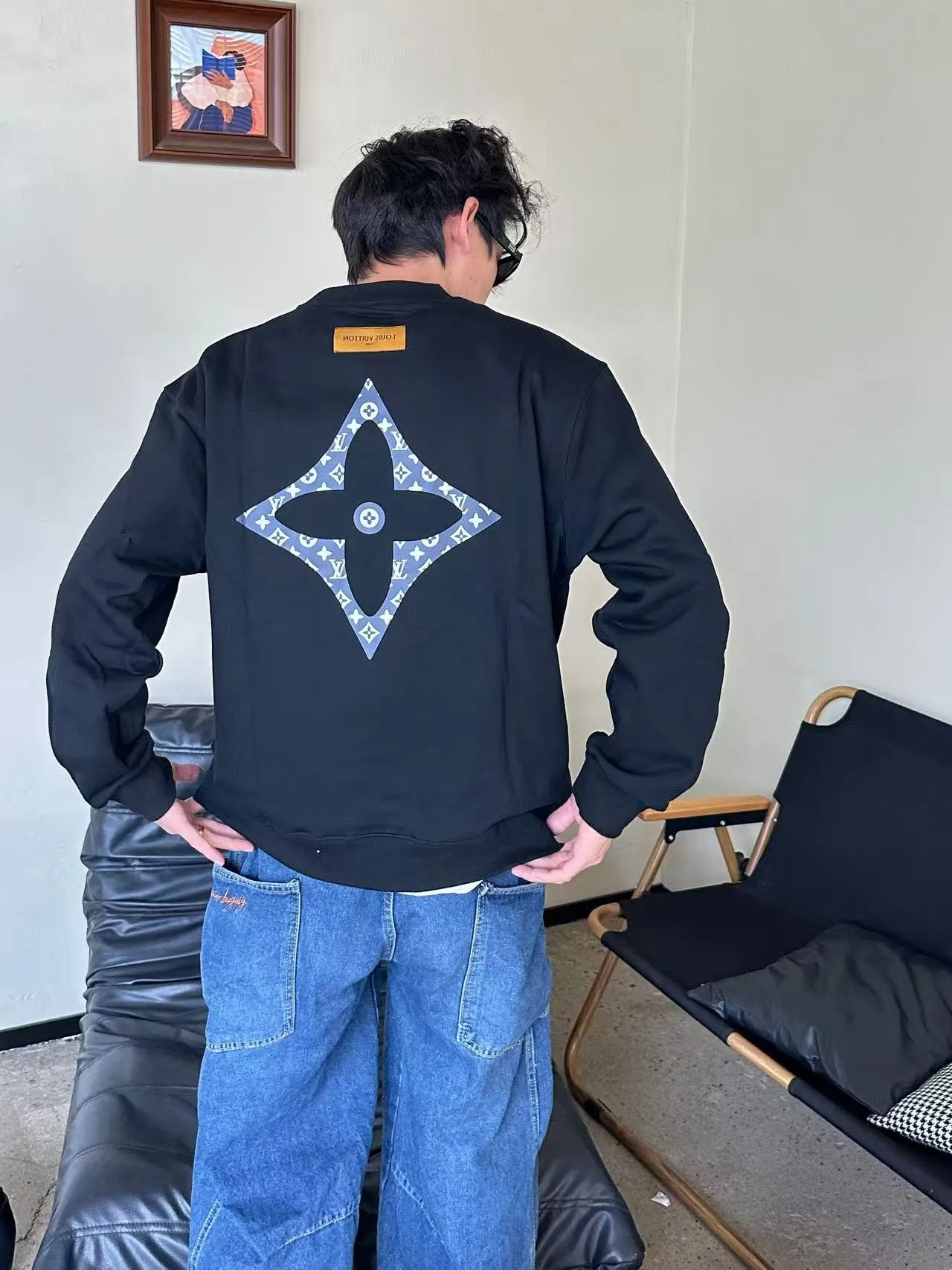 Louis Vuitton/Louis Vuitton small label presbyopic round neck sweatshirt